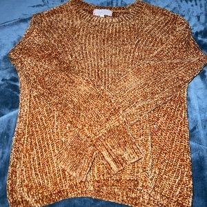 pink rose womens gold sweater